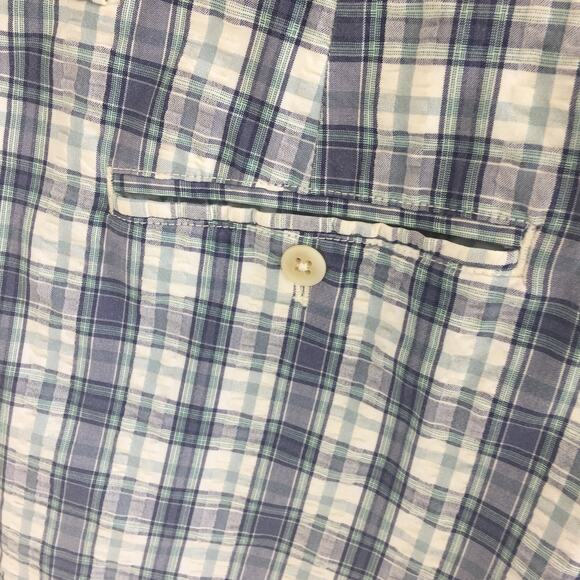 Vineyard By Shep & Ian Blue Green White Plaid Shorts  Men's Size - Picture 9 of 16